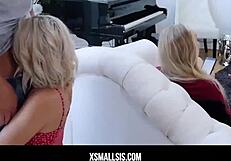 Blonde teen Stevie Grey gets huge cock in her pussy