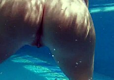 Kittina ivory swims in the pool and undresses