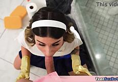 Stepdaughters love cleaning with a free use pussy fetish