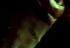 Young Aluna learns to suck from the professor in the dark