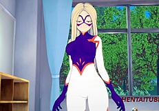 Boku no Hero hentai with Yuu Takeyama's great handjob and blowjob scenes