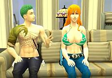 Beautiful MILF gets strong dick from both Luffy and Zoro