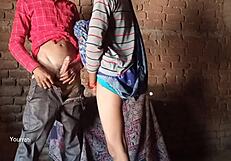 Neha Bhabhi, an Indian housewife, has sex with her husband in the countryside