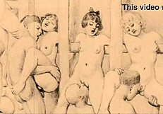 Retro cartoons with an erotic twist