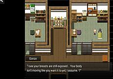 Shizuna's wild and untamed scene in the anime hentai game