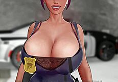 Big tits blonde gets nailed at work in this cartoon porn video