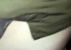Public parking lot tryst of the amateur couple