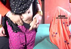 Hot milf and step sister in action in this Indian porn video
