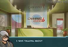 April O’Neil and other hot anime characters in a porn game with big tits and boobs