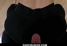 Step dad and teen step daughter's steamy twerking session