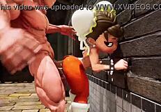 3D animated hentai with Chun Li and big cock action