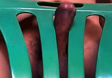 Gay masturbation and anal sex with a chair fetish