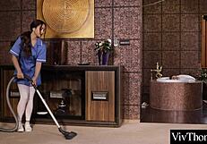 Steamy scene of maid and mistress indulging in pleasure