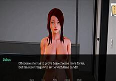 Redhead in adult visual novel and 3D porn video My new family