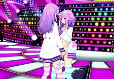 Neptunia's futanari sisters in steamy 3D hentai action