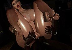 3D porn with big tits and ass at work