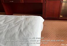 Stepmother and stepson share a bed and pleasure