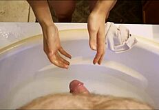 Coco Vandi's stepson gets a bath of a different kind from his stepmother in the bedroom
