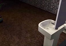 Gwen gets powered up in a golden shower frenzy