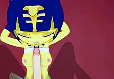 18-year-old Ankha's intimate experience with a big cock in the bedroom