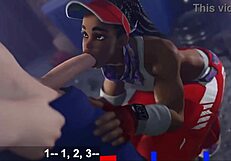 Street fighter Cammy White in a hardcore scene
