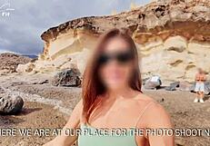 I caught two girls flashing during beach handjob trip