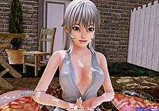 Beautiful women in a 3D animated porn game