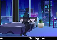 Adult video of a night gaming session with a beautiful girlfriend