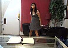Angie’s seductive casting session in detail