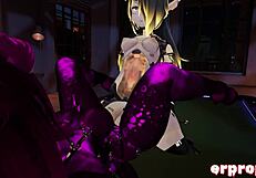 A demon, a robot, and a dragon in VRChat have a three woman experience