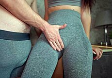 POV hentai featuring stepmom in hot yoga pants and leggings