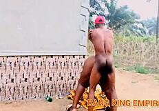 Big yams and hardcore pussy pounding in the yard