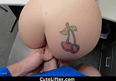 Hardcore punishment for teen shoplifter in kinky domination scene