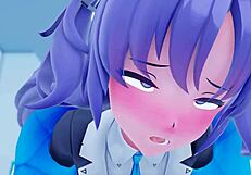 Yuuka has sex with her teacher in this anime3d porn