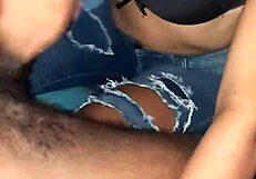 Sussusexycaribe's sensual scene with a reckless neighbor who loves to eat and be eaten