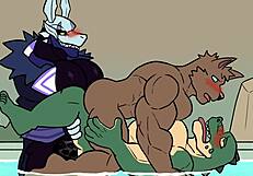 Gay porn animation with verification video