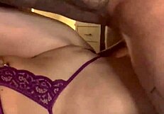 Pretty blonde gets deepthroat and creampie in one go