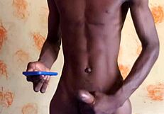 Solo masturbation with a big cock and oiled up for maximum pleasure