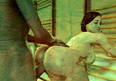 Muscle girl gets trained hard in this cartoon porn