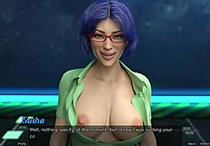 Space babes suck and fuck big dicks in a cartoon adult movie