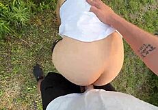 Public park encounter with big cock loving amateur