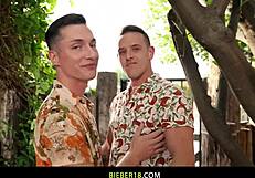 Hardcore bareback sex between two gay men in HD porn video