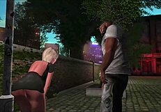 Fantasy anime with interracial sex in a virtual world