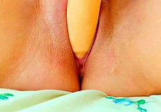 Petite teen's homemade solo scene with intense dildo play