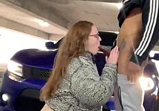 Big cocked man has rough gay sex in parking garage with Mia Dior