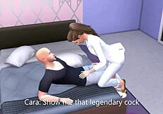 A behind the scenes look at a porn audition in the style of The Sims 4