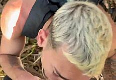 Gay Negao's wild adventure in the woods behind school