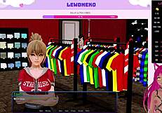 3D Vtuber Lewdneko's special sex adventure in the harem hotel