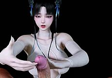 3D big-boobed college girl cheats with monster cock