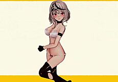 Animated Hololive idols perform pole dancing in this anime-style video